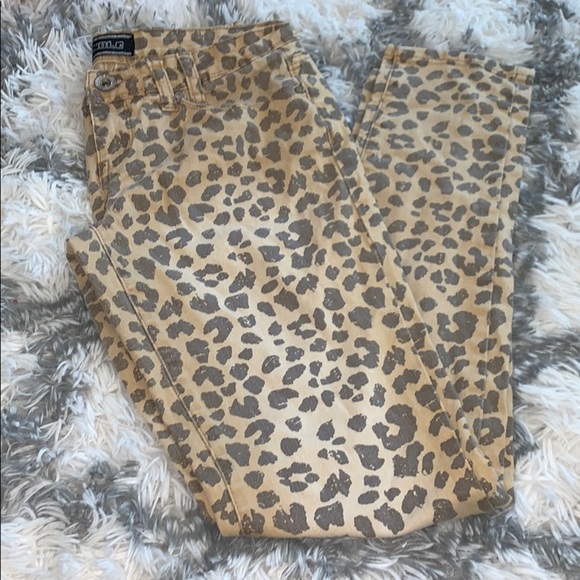 Anole Denim - Anole stretchy leopard print jeans